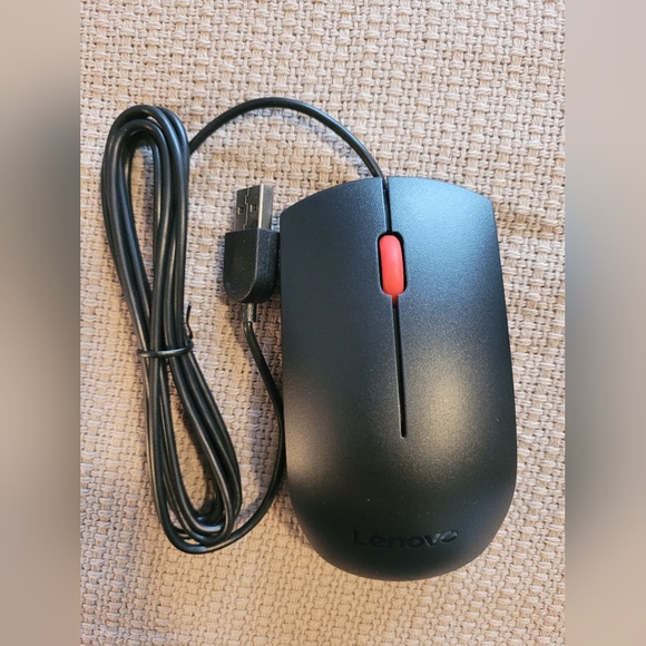 Basic Wired Lenovo Computer Mouse - Picture 1 of 2
